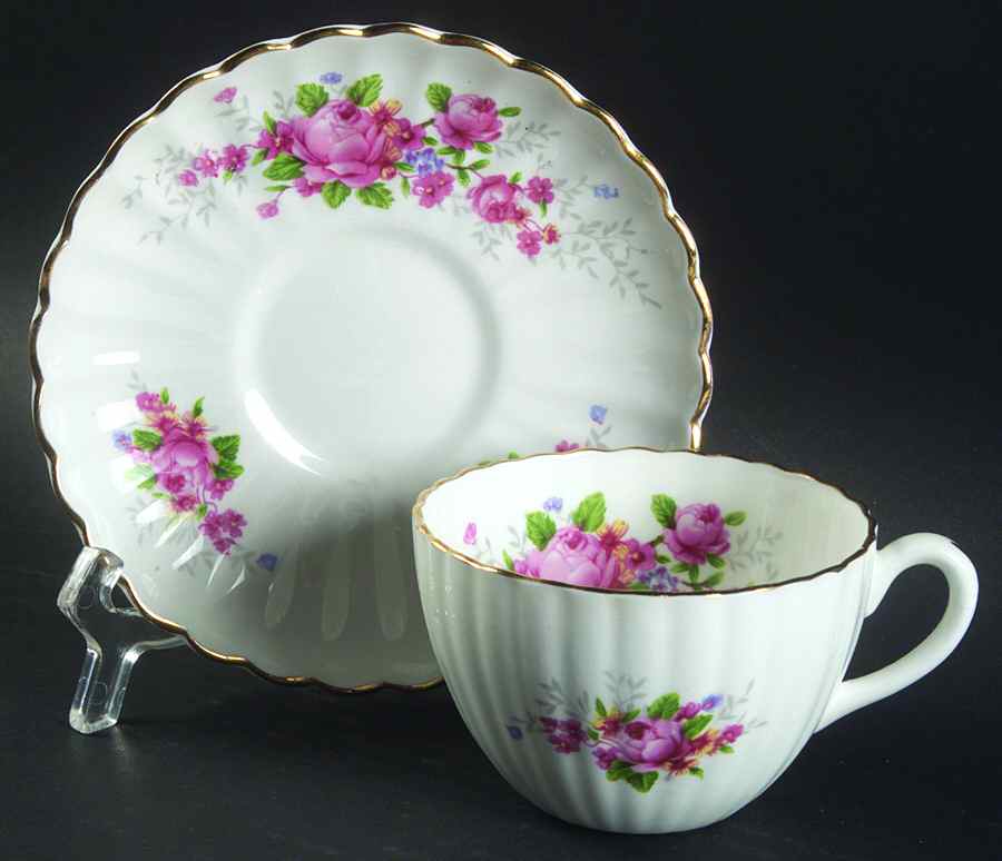 8563 Flat Cup & Saucer Set by Samuel Radford-1