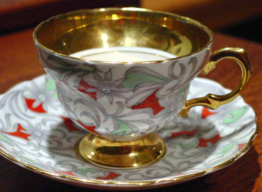 4926-R Footed Cup & Saucer Set by Rosina-Queens-1