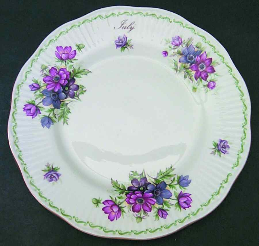 Special Flowers (With Month) Salad Plate by Rosina-Queens-1