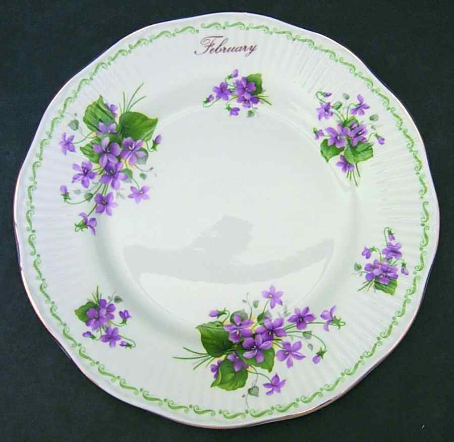 Special Flowers (With Month) Salad Plate by Rosina-Queens-1