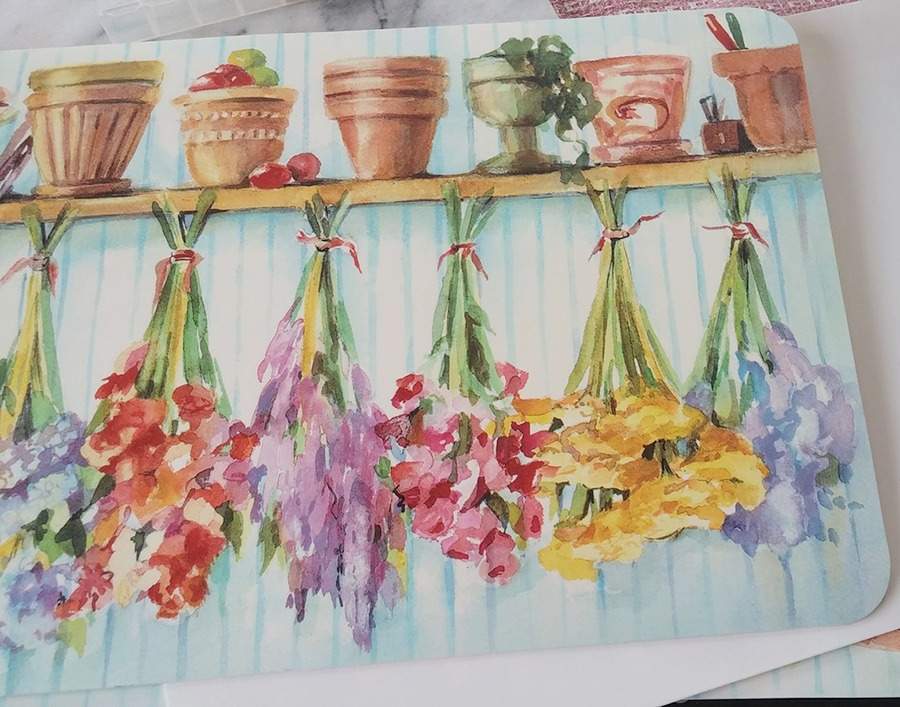 Hanging Flowers Placemat by Retroneu-1