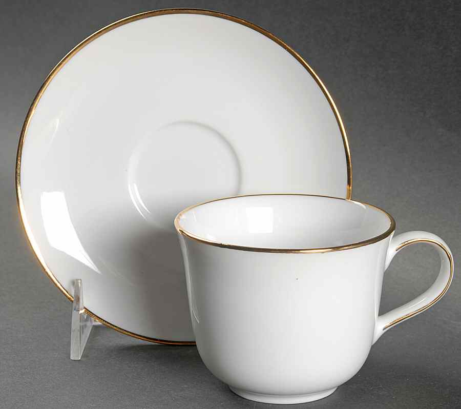 Simply Gold Flat Cup & Saucer Set by Royal Doulton-1