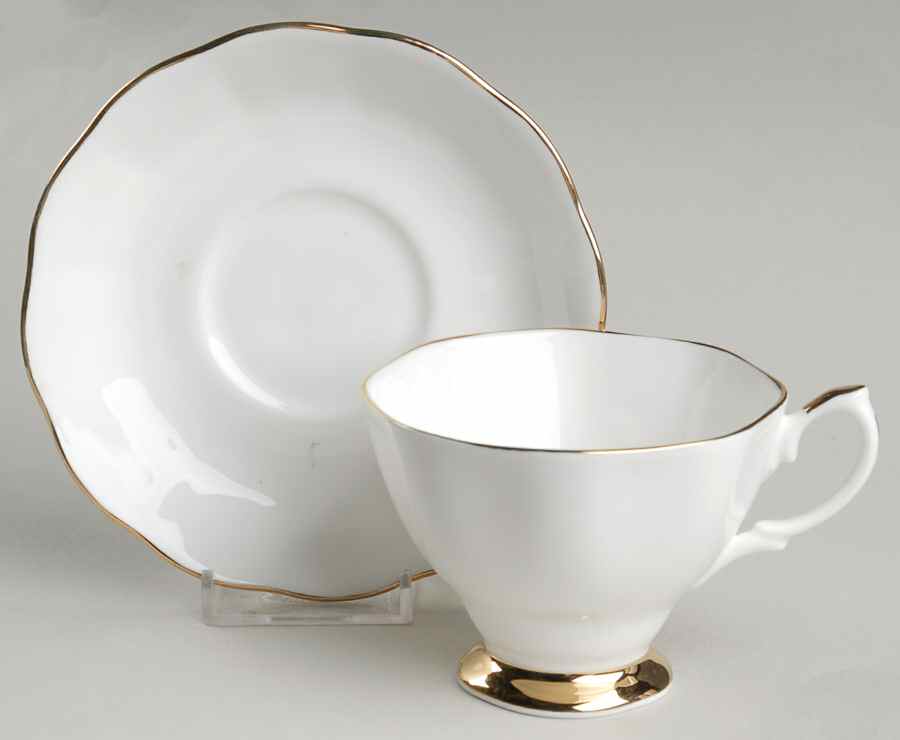 Hampton Gold Footed Cup & Saucer Set by Royal Doulton-1