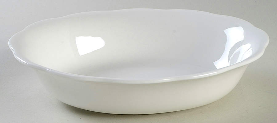 Hampton White 9" Oval Vegetable Bowl by Royal Doulton-1