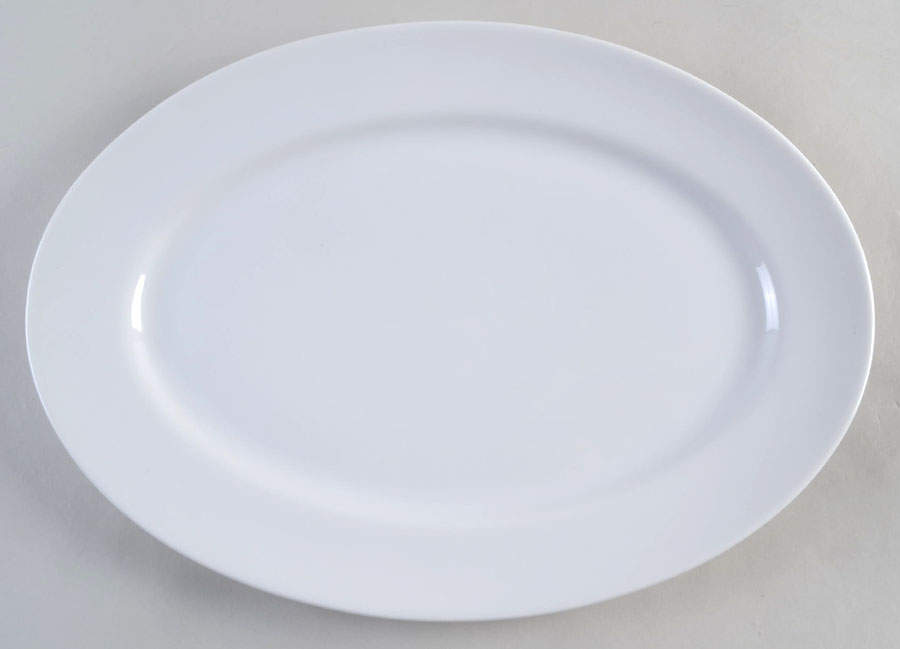 Just White 14" Oval Serving Platter by Royal Doulton-1