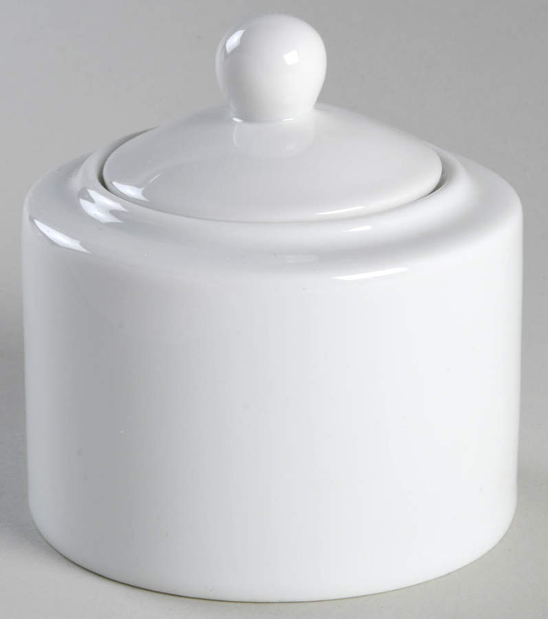 Just White Sugar Bowl & Lid by Royal Doulton-1