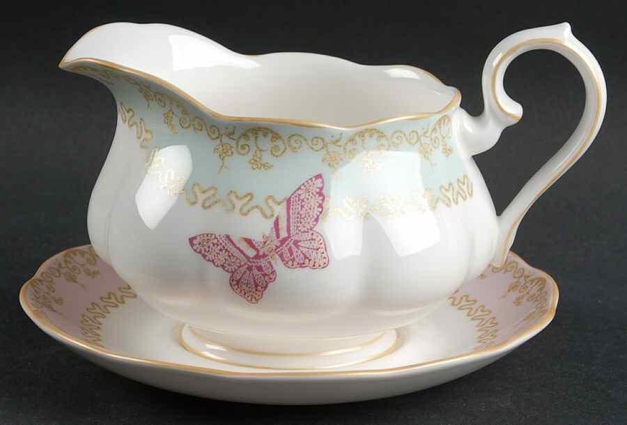 Zandra Rhodes Gravy Boat & Underplate by Royal Albert-1
