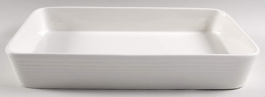 Maze White (Porcelain) 16" Rectangular Baker by Royal Doulton-1