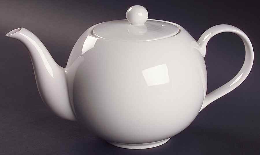 Maze White (Porcelain) Teapot & Lid by Royal Doulton-1