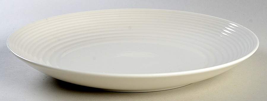 Maze White (Porcelain) 11" Round Serving Bowl by Royal Doulton-1