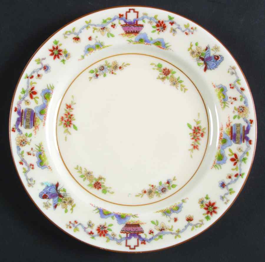 Pekin (Cream Background) Dessert/Pie Plate by Royal Worcester-1