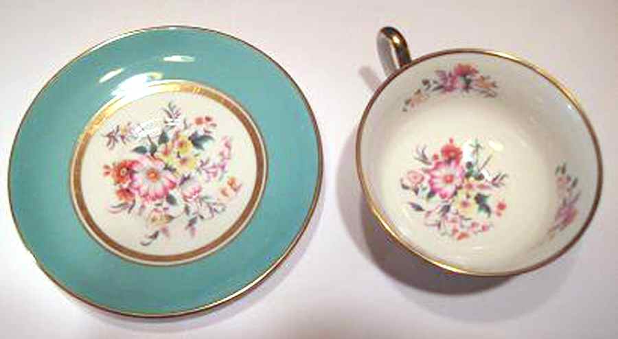 4673a Footed Cup & Saucer Set by Royal Chelsea-1