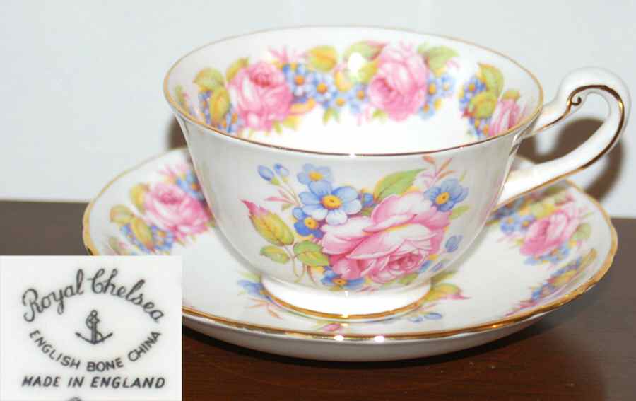 4627A Footed Cup & Saucer Set by Royal Chelsea-1