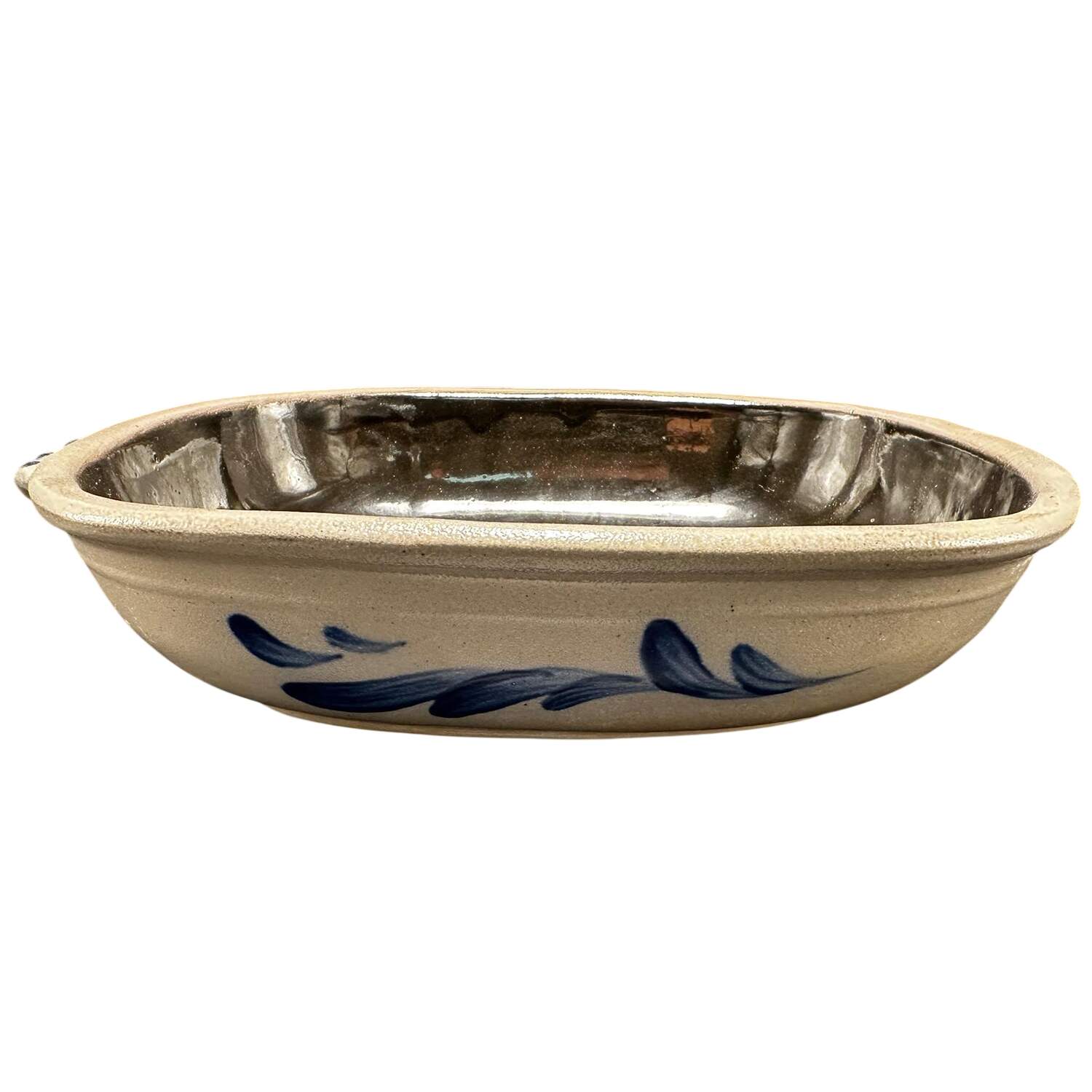 Leaf 12'' Oval Baker by Rowe Pottery-1
