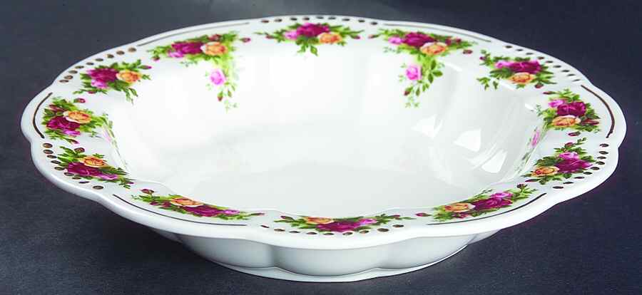 Old Country Roses (Golden Pearl) Rim Soup Bowl by Royal Albert-1