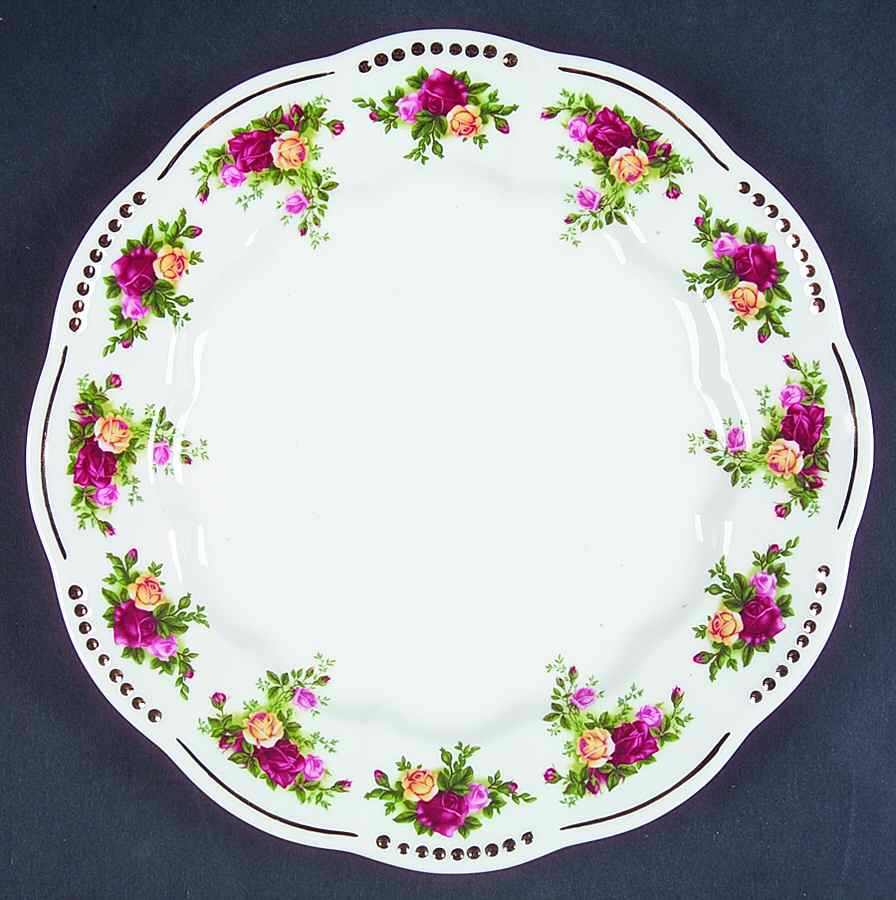 Old Country Roses (Golden Pearl) Salad Plate by Royal Albert-1