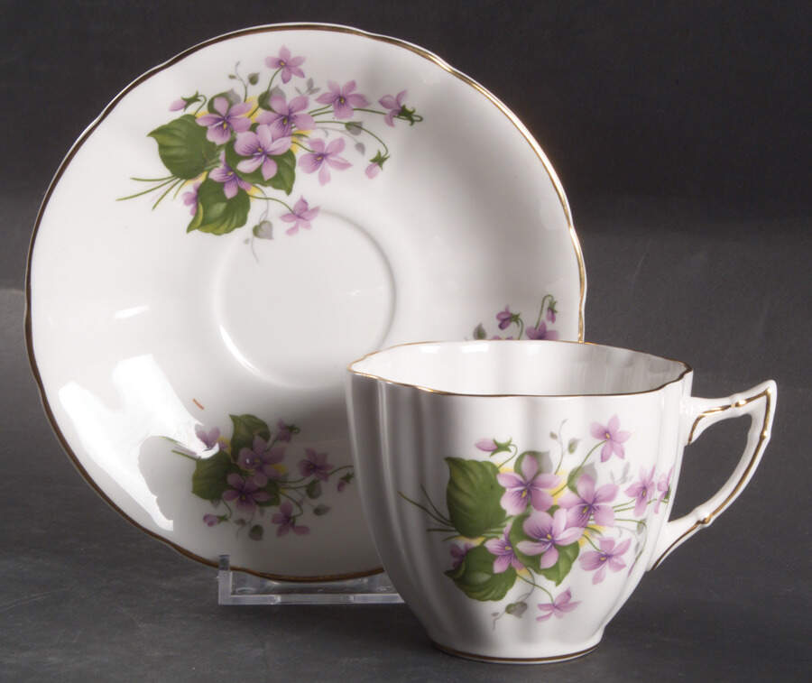 2734-86 Flat Cup & Saucer Set by Royal Windsor-1