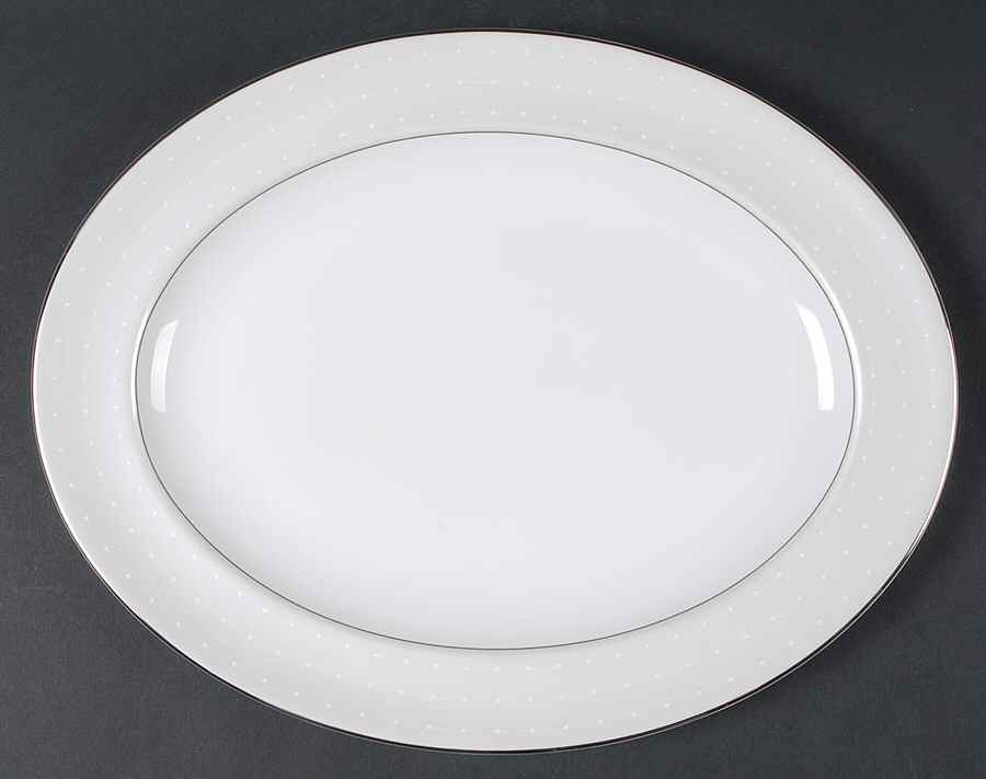 Etoile Platinum 13" Oval Serving Platter by Royal Doulton-1