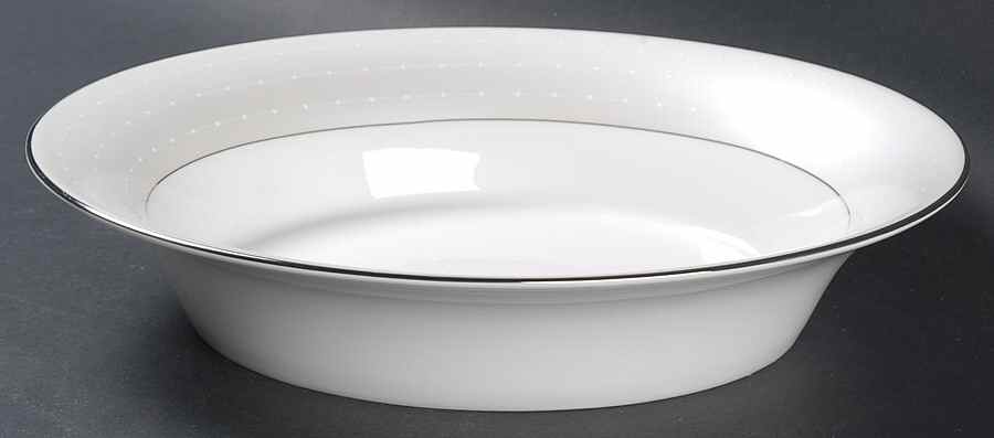 Etoile Platinum 10" Oval Vegetable Bowl by Royal Doulton-1
