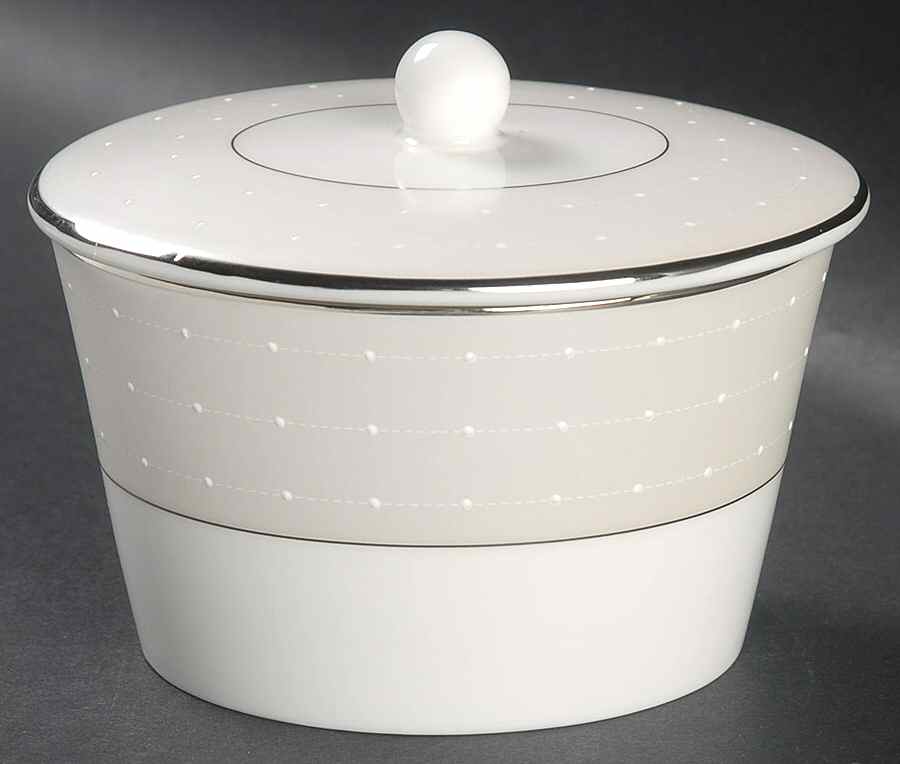 Etoile Platinum Sugar Bowl & Lid by Royal Doulton-1