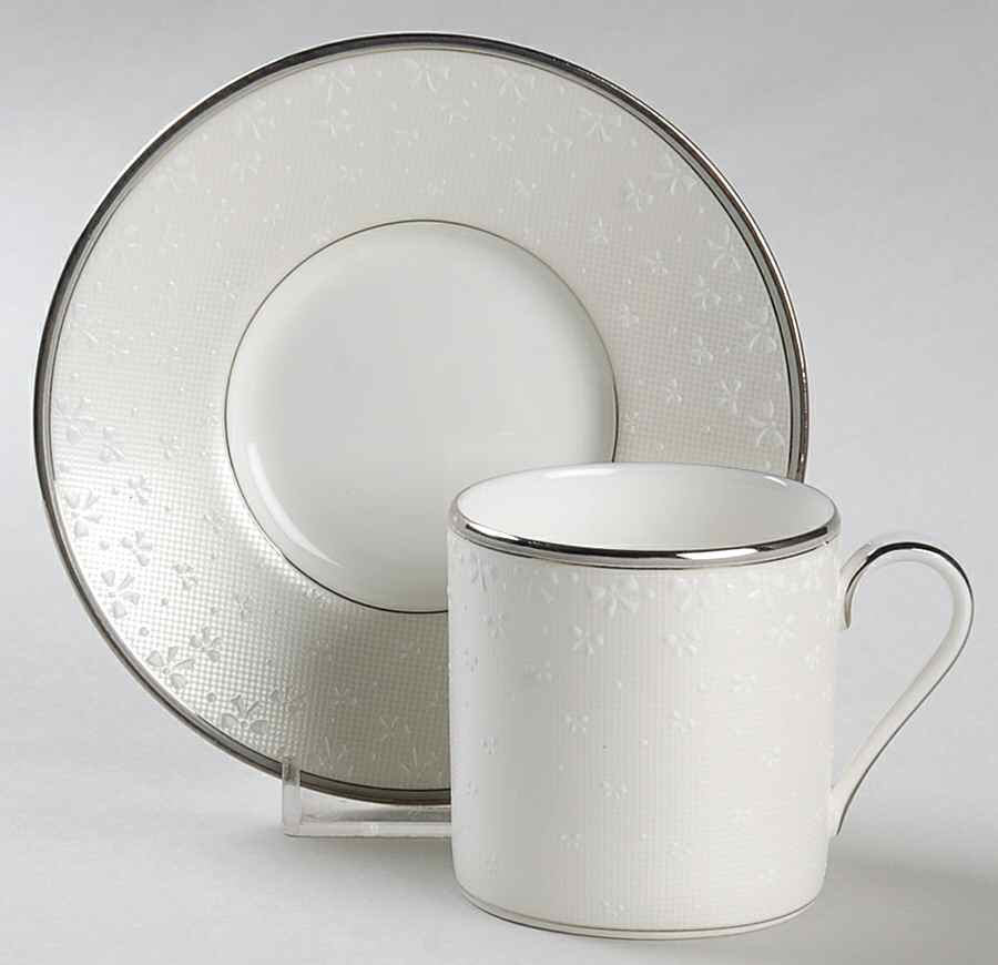 Pointe d'Esprit Espresso Cup and Saucer Set by Royal Doulton-1