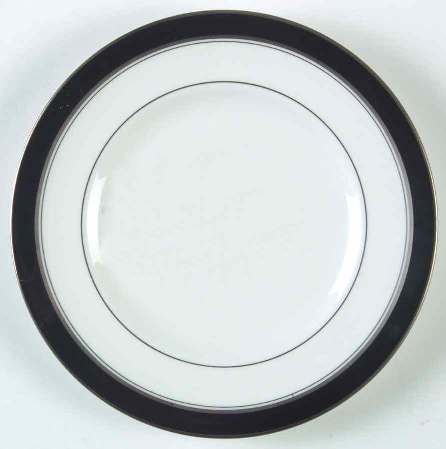 Black Platinum Bread & Butter Plate by Royal Worcester-1