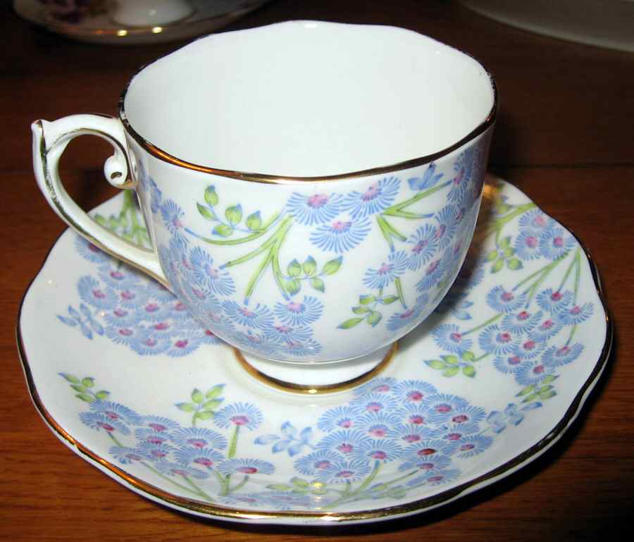 Faery Queen Footed Cup & Saucer Set by Roslyn (England)-1