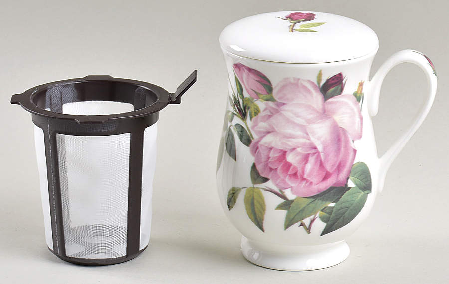 Versailles Eleanor Mug & Lid w/Plastic Infuser by Roy Kirkham-1