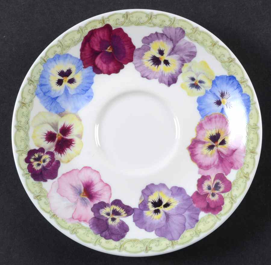 Pansy Saucer for Tea for 1 by Roy Kirkham-1