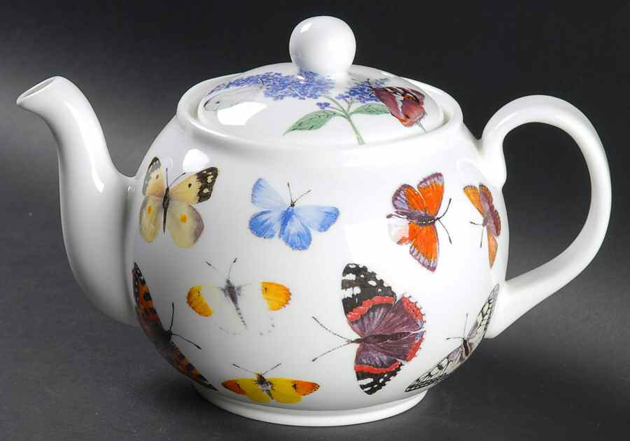Théière Tasse Soucoupe Oiseaux Roy Kirkham Garden Birds Teapot For One - Service à Thé Porcelaine Fine Oiseaux