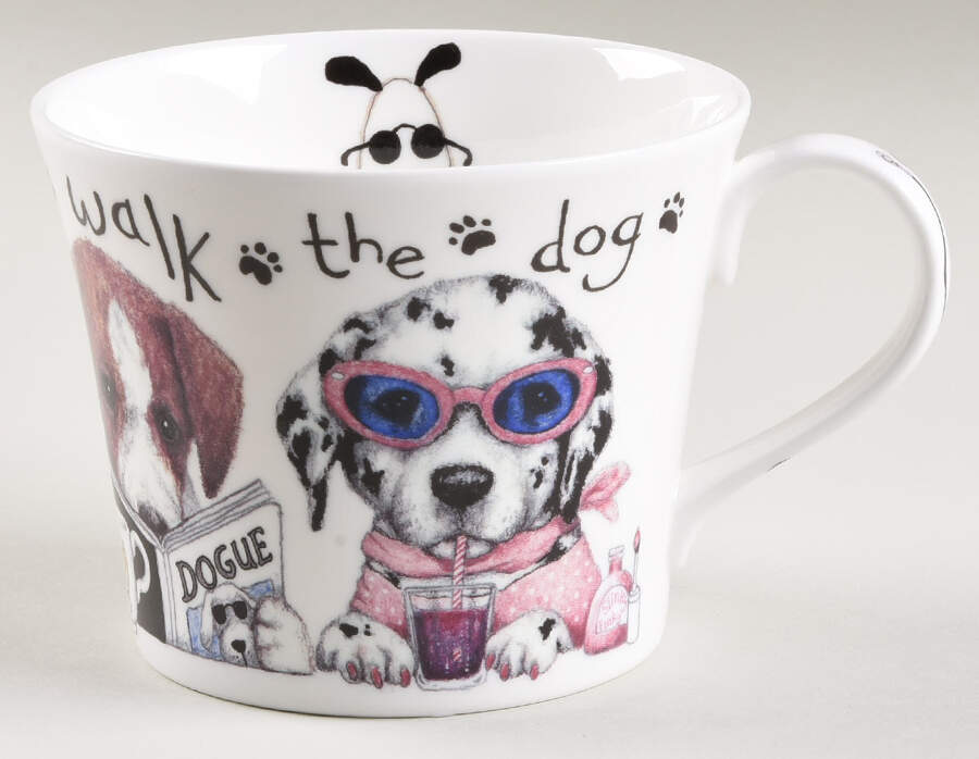 Animal Fashion Dog Breakfast Cup by Roy Kirkham-1