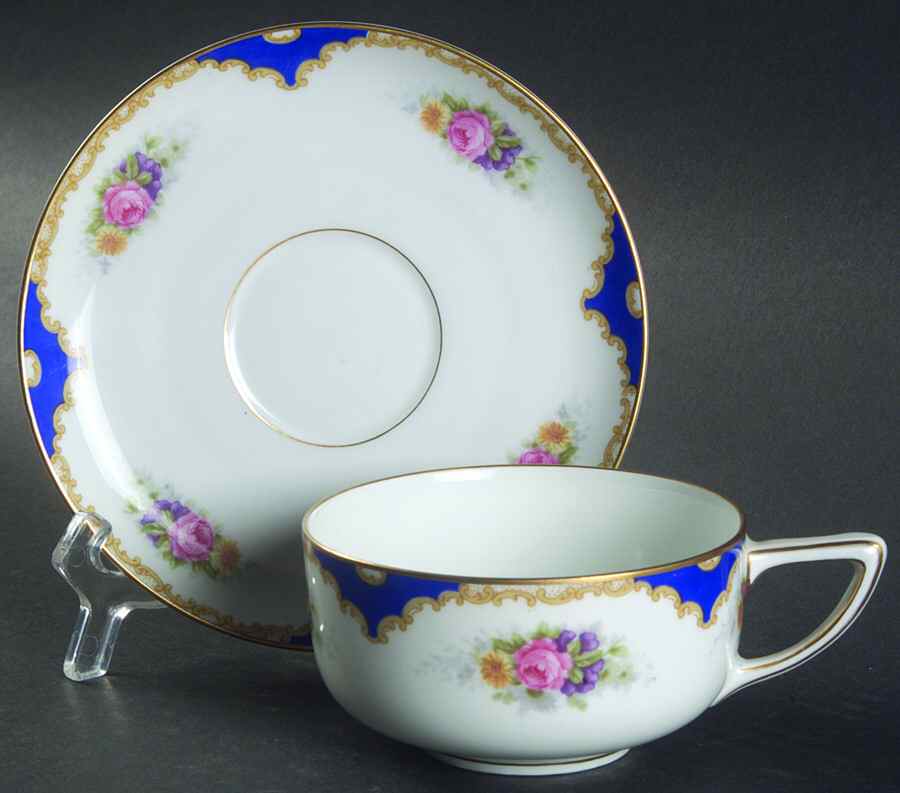 2301 Rose Flat Cup & Saucer Set by Rosenthal - Continental-1