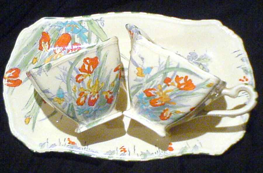 RWI110 Creamer & Open Sugar with Tray by Royal Winton-1