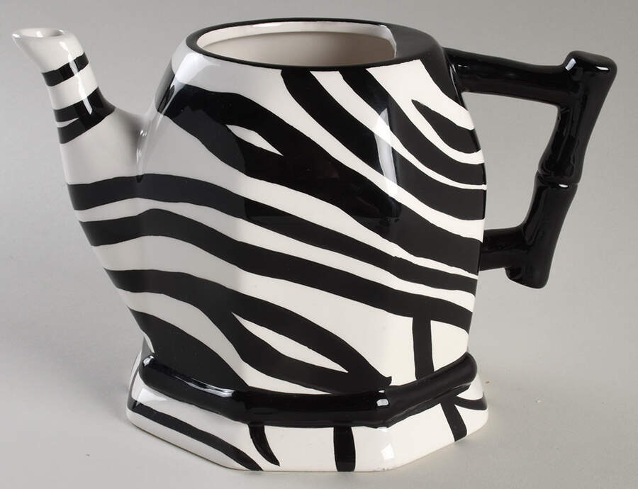 Zebra Teapot No Lid by Roscher & Co-1