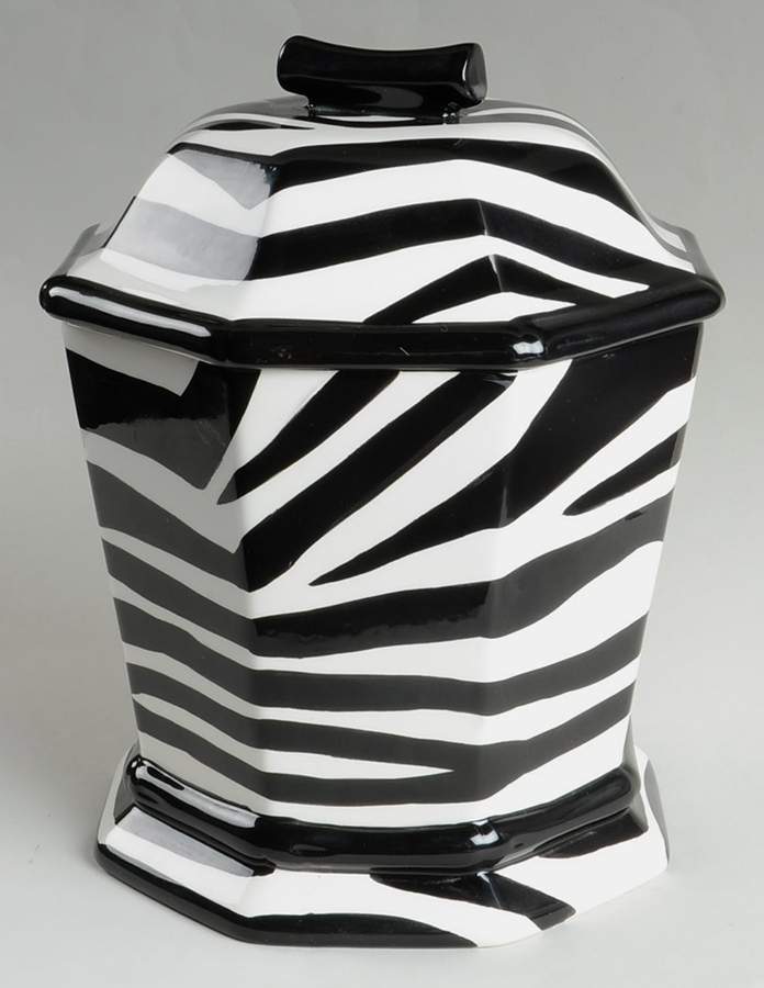 Zebra Extra Large Canister & Lid by Roscher & Co-1