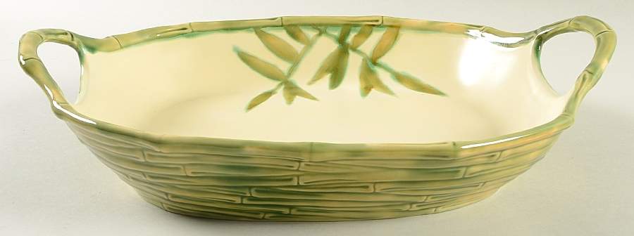 Bamboo Bay 14" Oval Handled Bowl by Roscher & Co-1