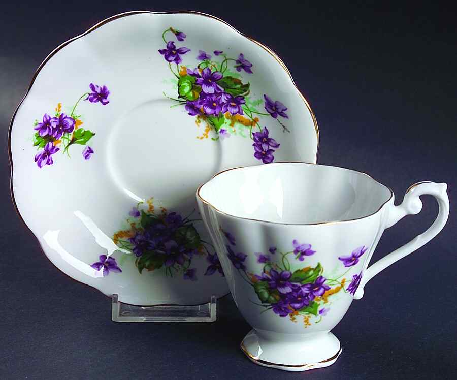 1299 Footed Cup & Saucer Set by Royal Standard-1