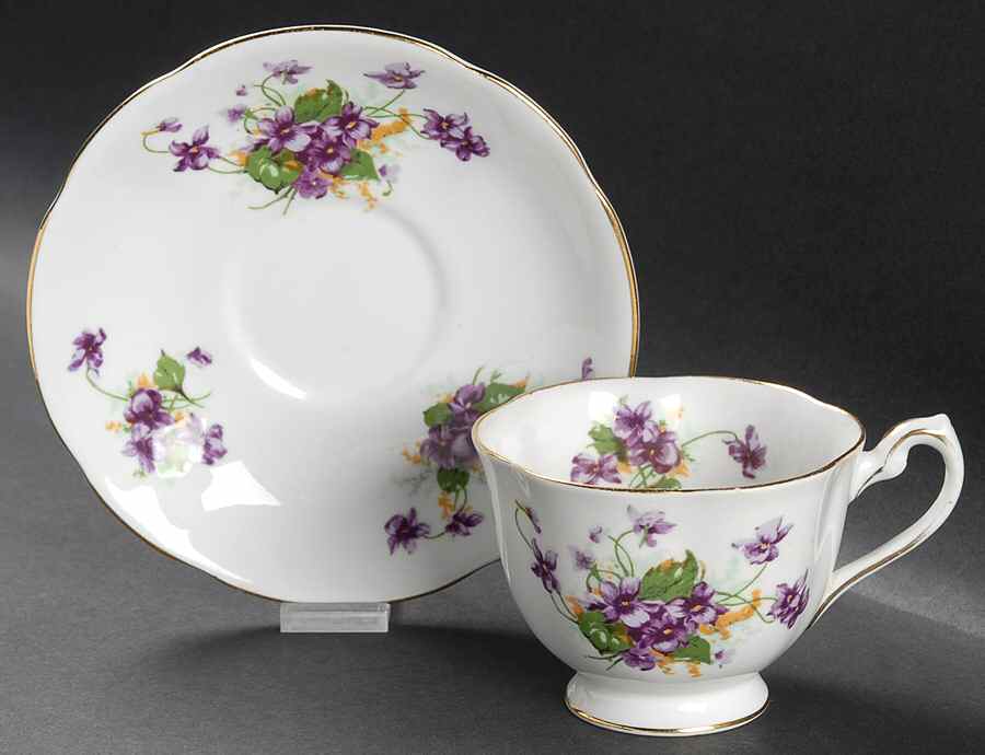 1299 Footed Cup & Saucer Set by Royal Standard-1