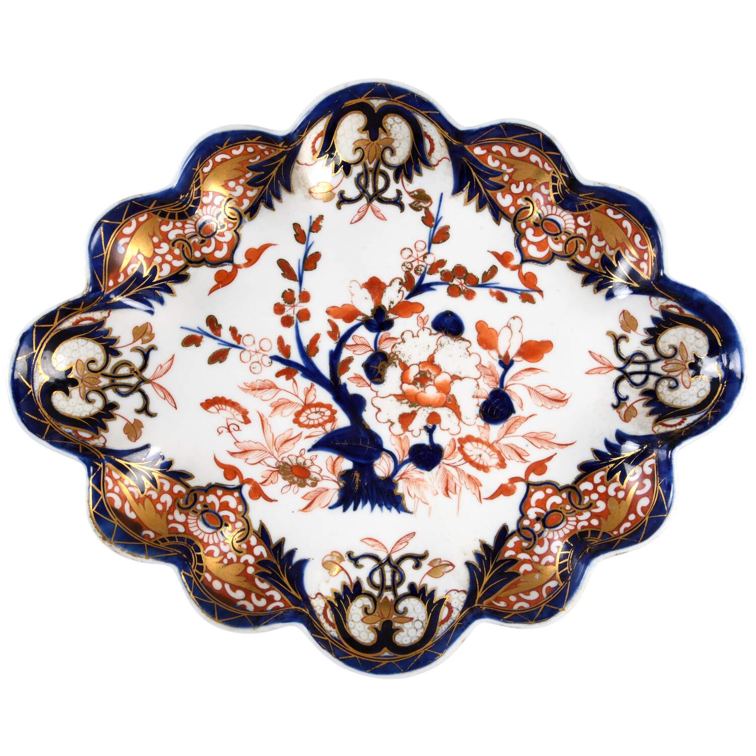 Kings (Older Backstamp) 9" Scalloped Tray by Royal Crown Derby-1