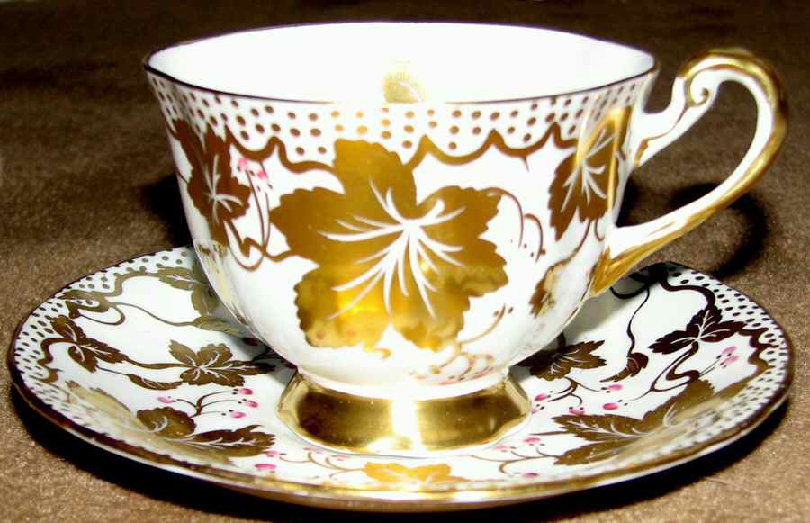 358a Footed Cup & Saucer Set by Royal Chelsea-1