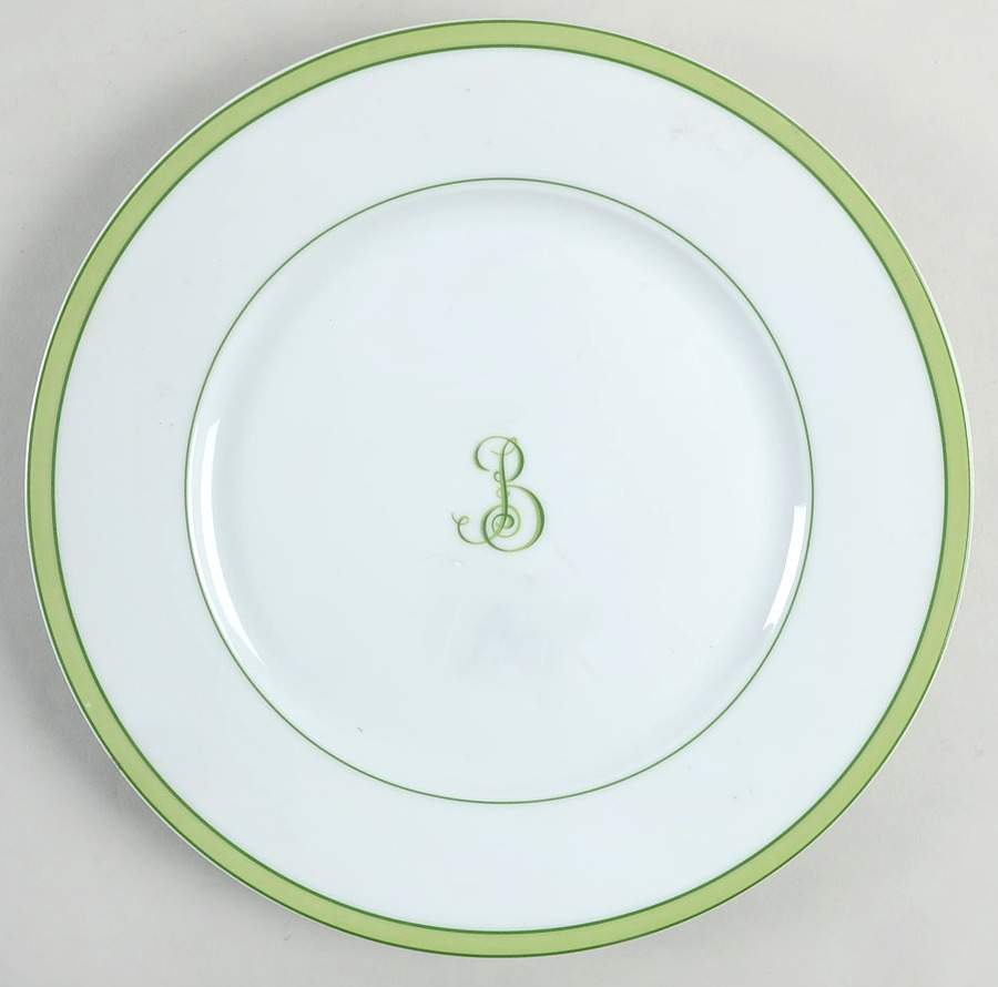 Tropic Green (Monogram) Dinner Plate by Raynaud-1