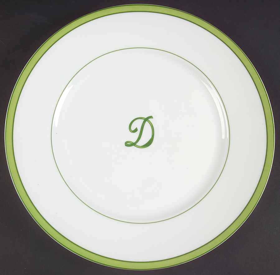 Tropic Green (Monogram) Dinner Plate by Raynaud-1