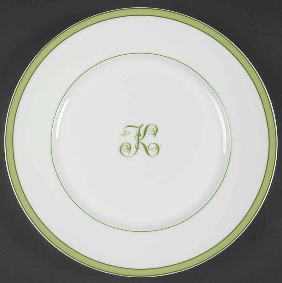 Tropic Green (Monogram) Dinner Plate by Raynaud-1