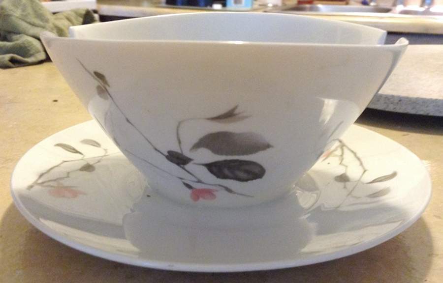 Japanese Quince (No Trim) Gravy Boat with Attached Underplate by Rosenthal - Continental-1