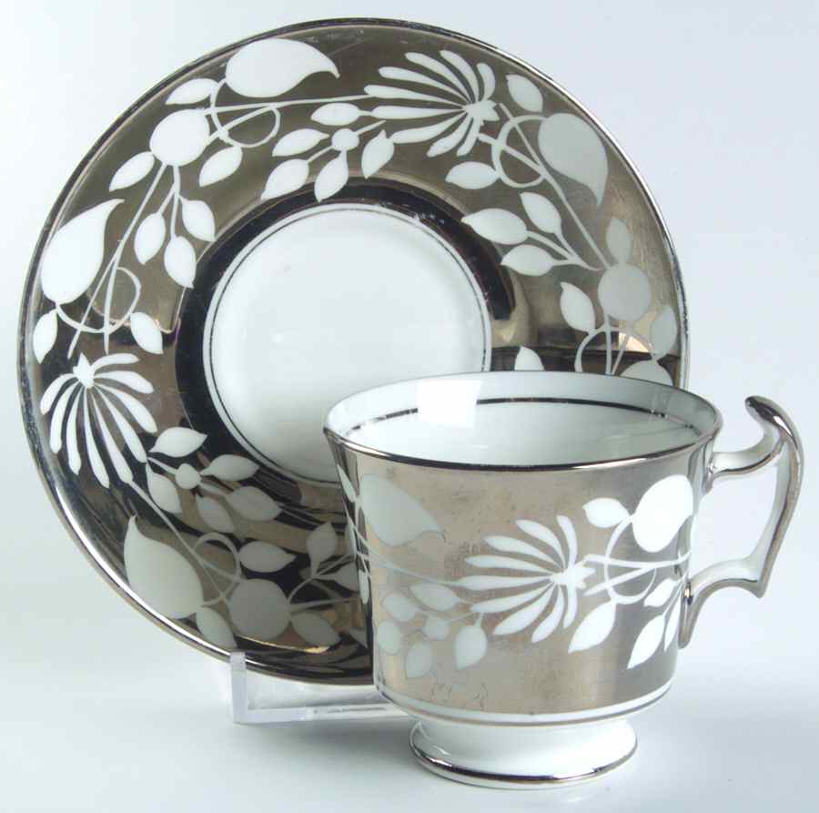 2156a Footed Demitasse Cup & Saucer Set by Royal Chelsea-1