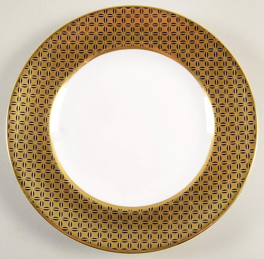 Kaleidoscope Black Salad Plate by Royal Crown Derby-1