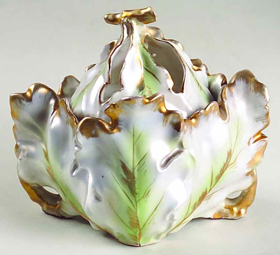 Oak Leaf Sugar Bowl & Lid by Royal Bayreuth-1