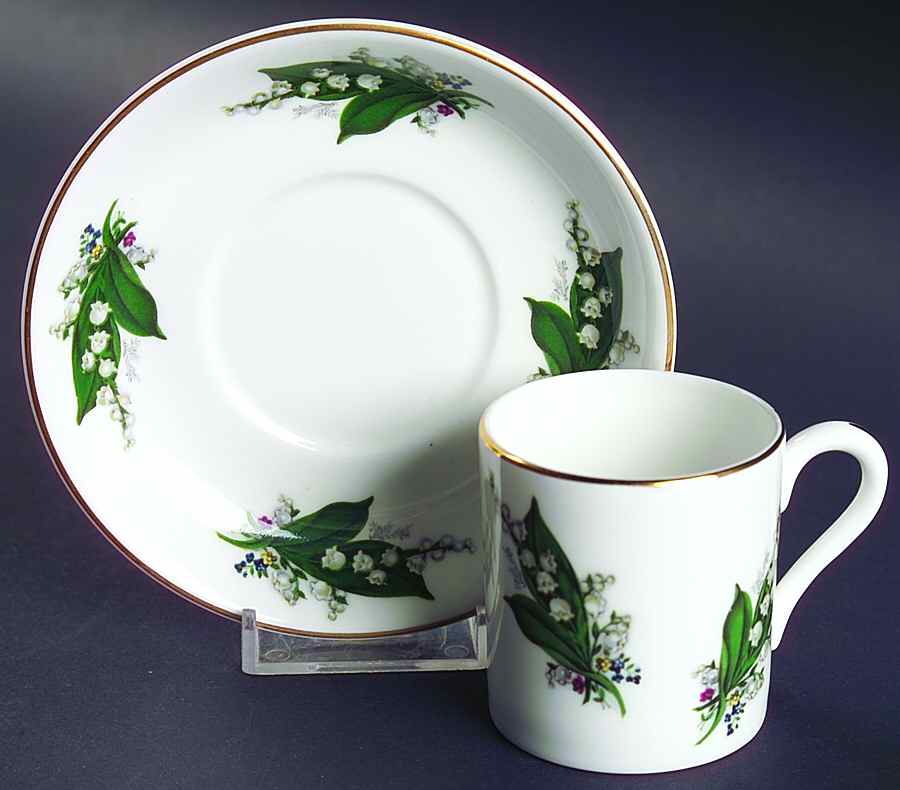 1729 Smooth Flat Demitasse Cup & Saucer Set by Royal Grafton-1
