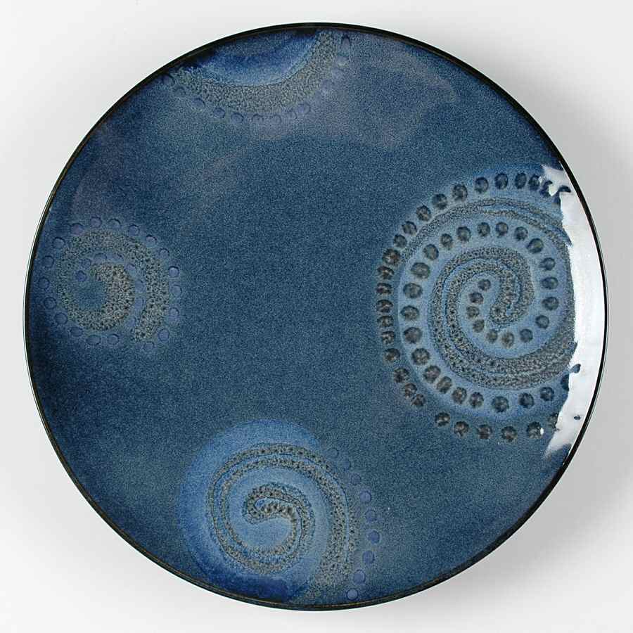 Vanilla Organic Blue Dinner Plate by Red Vanilla-1