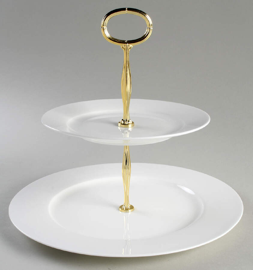 Pure Vanilla 6 5/8"-10"  2 Tiered Serving Tray (Dp, Sp) HC by Red Vanilla-1
